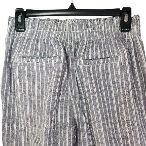 Briggs New York Blue Striped Linen Blend Pants Small - Picture 2 of 13
